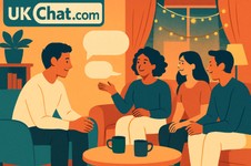 Silhouette of a hand holding a smartphone with messaging bubbles, symbolizing engaging in chat rooms.